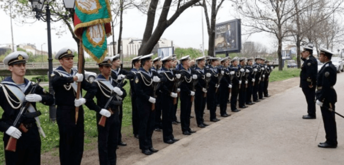 Φωτογραφία από επετειακή εκδήλωση στην Ακαδημία Εμπορικού Ναυτικού στη Βάρνα της Βουλγαρίας