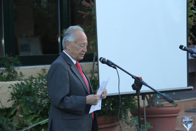 Ο Πρόεδρος Δ.Σ. του Ιδρύματος «Μαρία Τσάκος», κ. Ευθύμιος Ηλ. Μητρόπουλος κατά τη διάρκεια της ομιλίας του