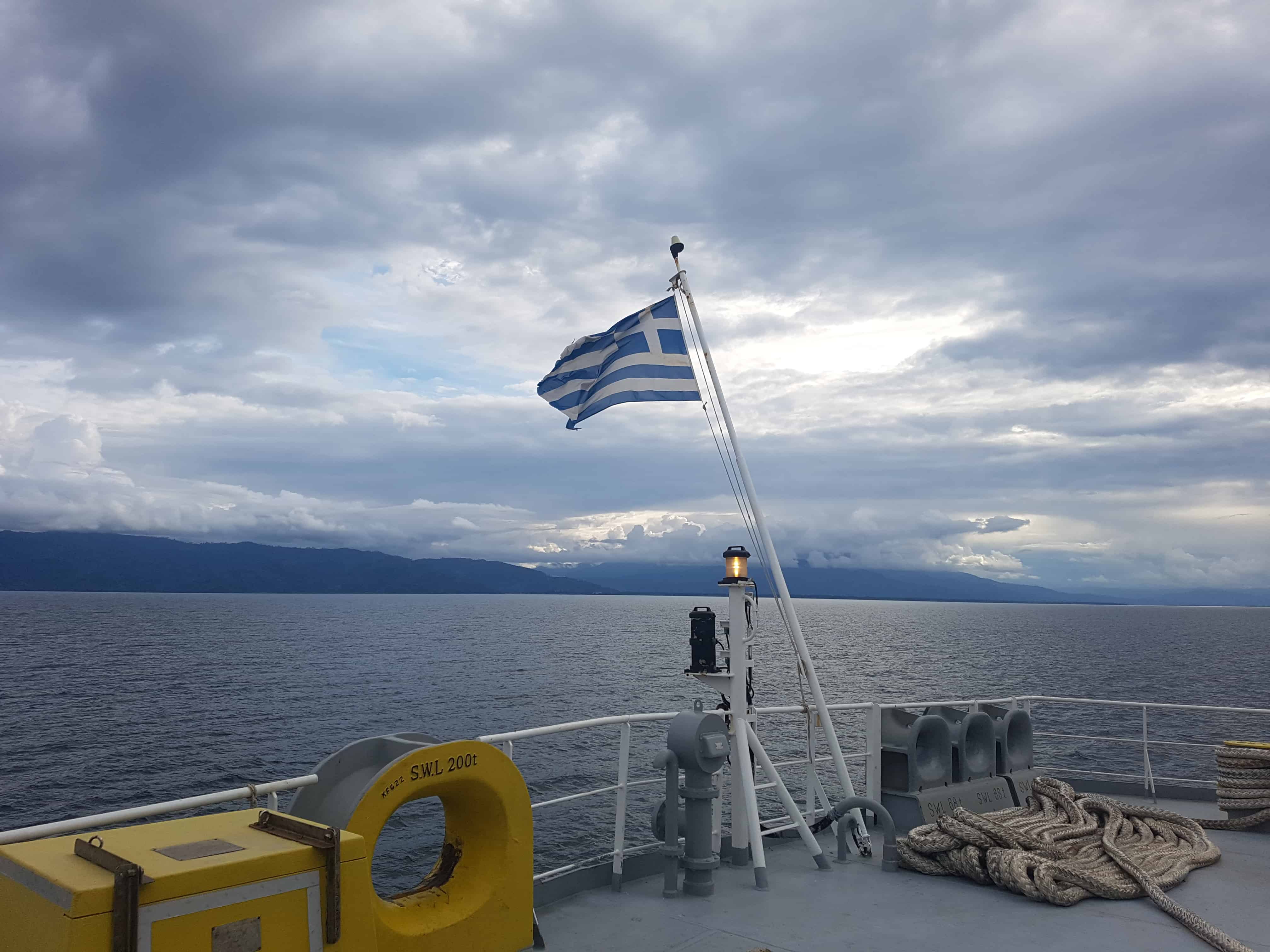 1. Greek flag. Credits to Thodoris Vlachogiannis