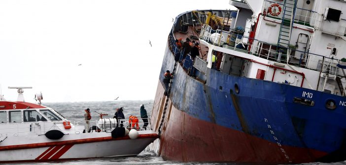 Cargo ship accident in Istanbul