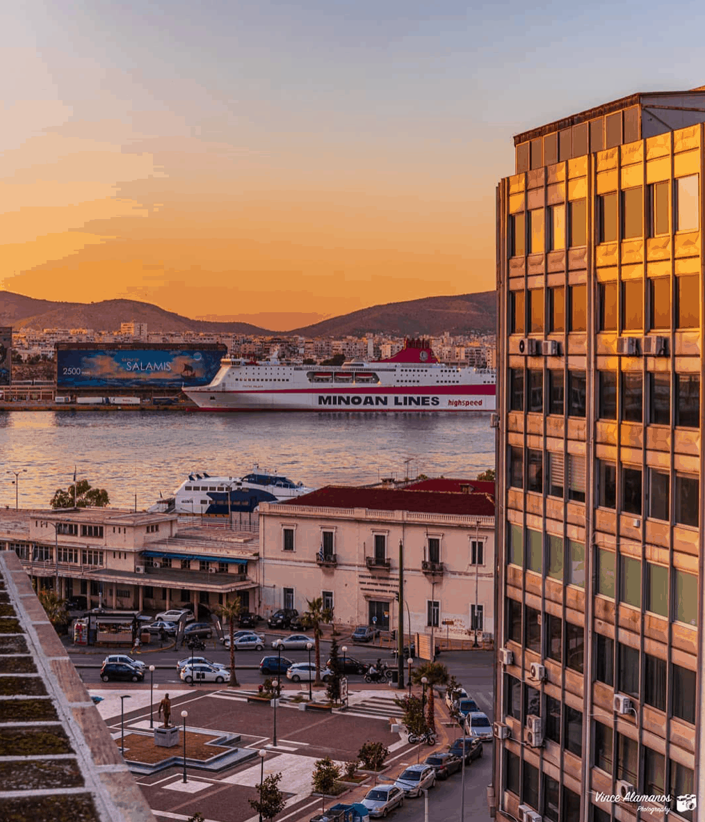 3. Sunset colors at the Port of Piraeus. Credits to Vincent Alamanos