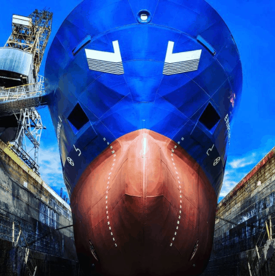 2. EVIAPETROL I, during dry dock, in Piraeus. Credits to Seaven Management