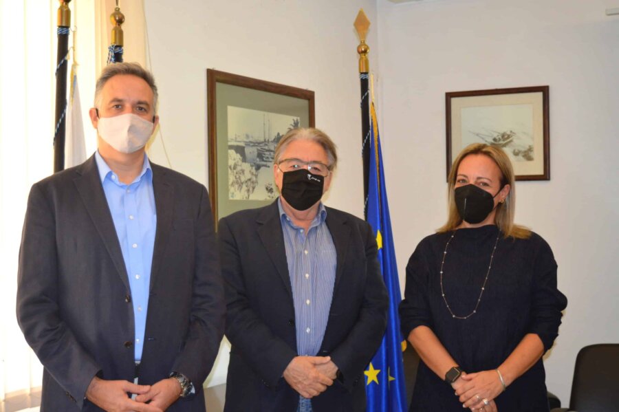 (Α-Δ) Κώστας Τριανταφύλλου - Επικεφαλής Στρατηγικής και Ανάπτυξης της HELMEPA, Απόστολος Καμαρινάκης - Διευθύνων Σύμβουλος του Ο.Λ.Ε., Όλγα Σταυροπούλου - Γενική Διευθύντρια της HELMEPA