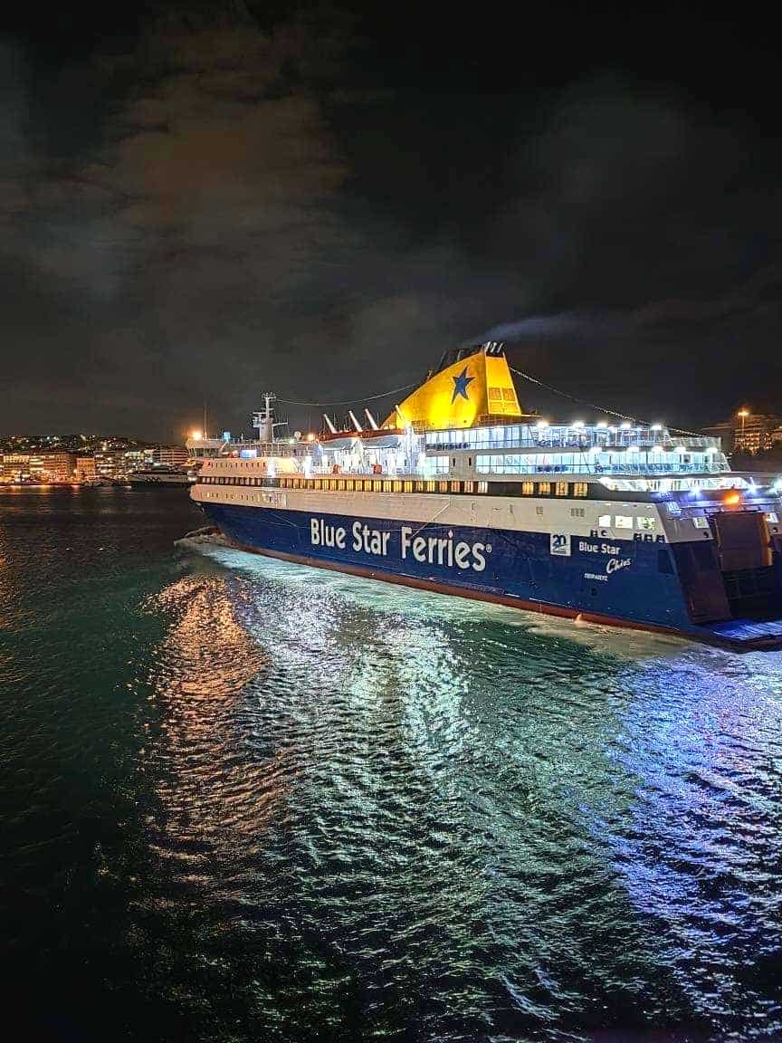 4. Port of Piraeus at night Credits to Manolis Lamprinoudis