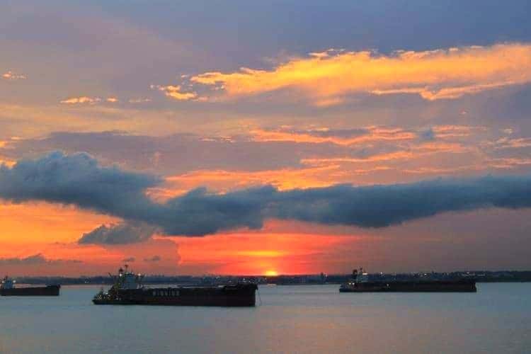 6. Sunset over Singapore strait Credits to Xristos Giannakos