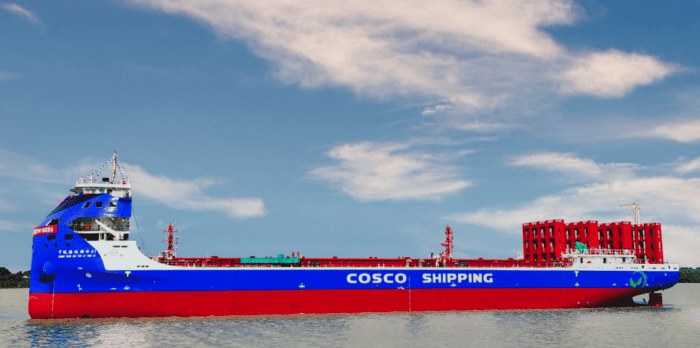 COSCO: Σαλπάρει νεότευκτο ηλεκτρικό containership
